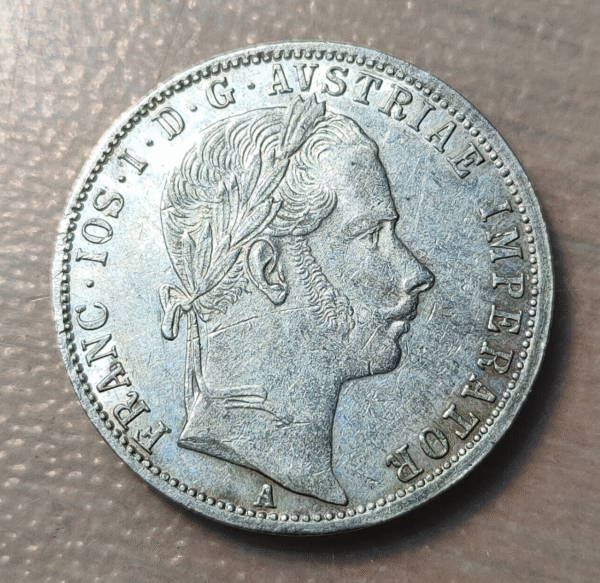 AUSTRIA FRANZ JOSEPH I FLORIN 1861 EBC-