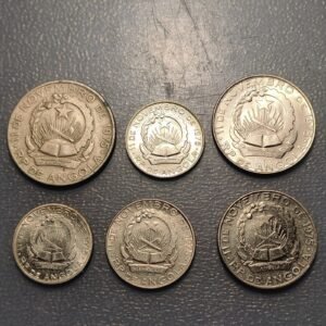 ANGOLA LOTE 6 MONEDAS 1-2-5-10-20 KWANZA
