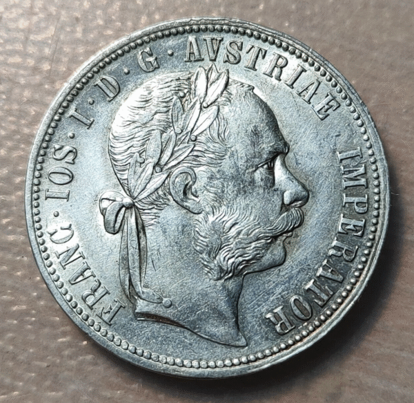 AUSTRIA FRANZ JOSEPH I FLORIN 1879 EBC-/EBC