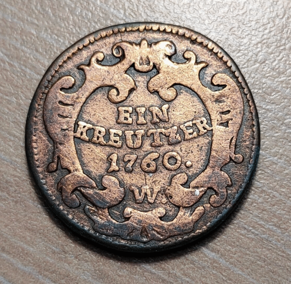 AUSTRIA POLAND POLONIA FRANZ I 1 KREUZER 1760 W BRESLAU WROCLAW - Imagen 2