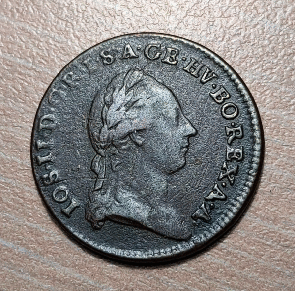 AUSTRIA HUNGRIA HUNGARY JOSEPH II 1/2 KREUZER 1781 S SMOLNIK