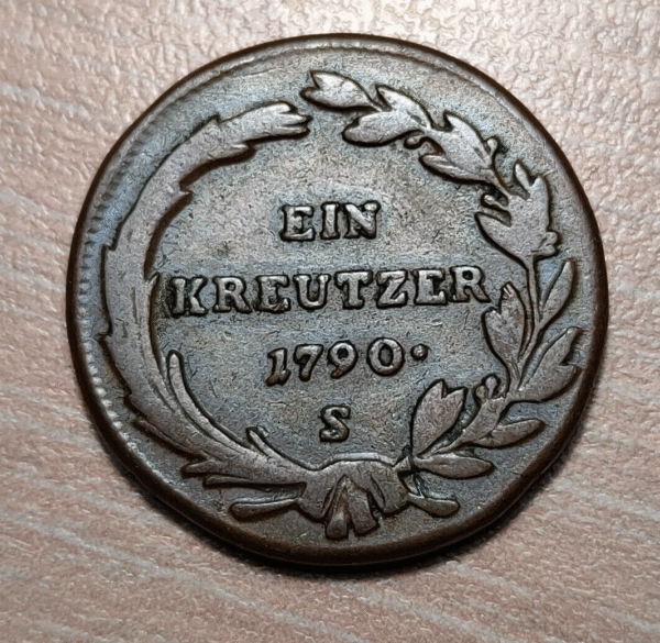 AUSTRIA HUNGRIA HUNGARY JOSEPH II 1 KREUZER 1790 S SMOLNIK - Imagen 2