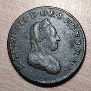 AUSTRIA HUNGRIA HUNGARY MARIA THERESA 1 KREUZER 1780 S SMOLNIK