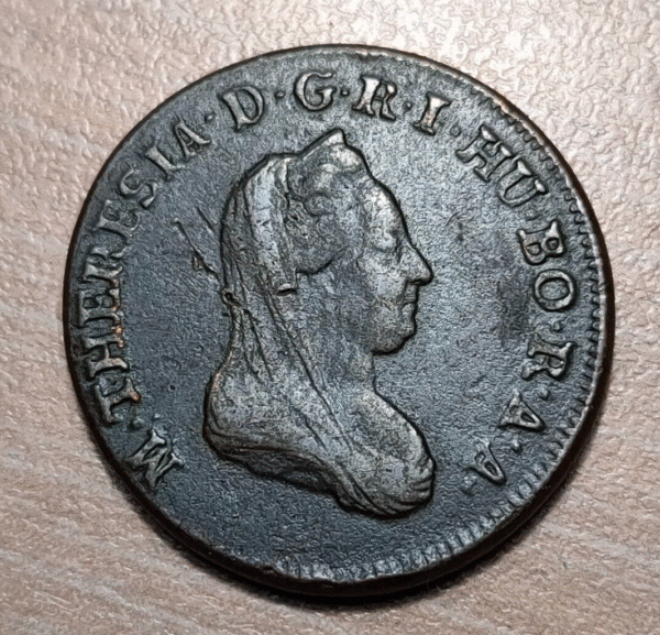 AUSTRIA HUNGRIA HUNGARY MARIA THERESA 1 KREUZER 1780 S SMOLNIK