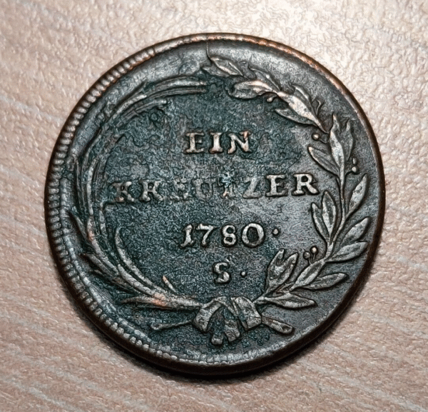 AUSTRIA HUNGRIA HUNGARY MARIA THERESA 1 KREUZER 1780 S SMOLNIK - Imagen 2