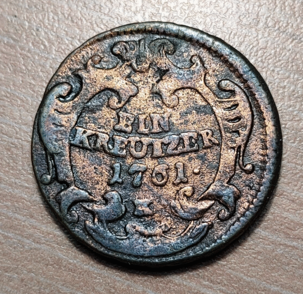 AUSTRIA HUNGRIA HUNGARY MARIA THERESA 1 KREUZER 1761 K KREMNITZ - Imagen 2