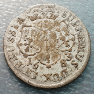 ALEMANIA PRUSSIA PRUSIA BRANDEBURG FRIEDRICH WILHELM 6 GROSCHEN 1683 HS BC+