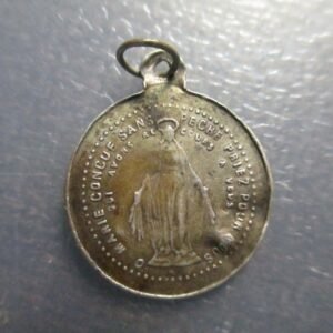 MEDALLA RELIGIOSA FRANCIA MARIA INMACULADA PLATA