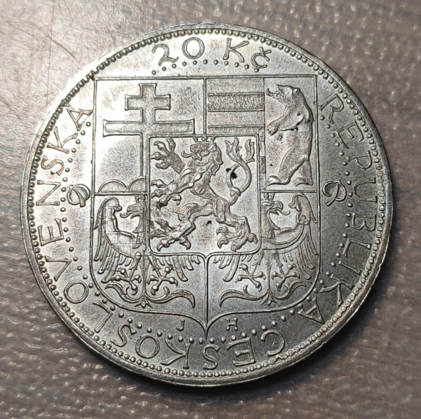 CHECOSLOVAQUIA CZECHOSLOVAKIA 20 KORUN 20 CORONAS 1937 EBC+ - Imagen 2