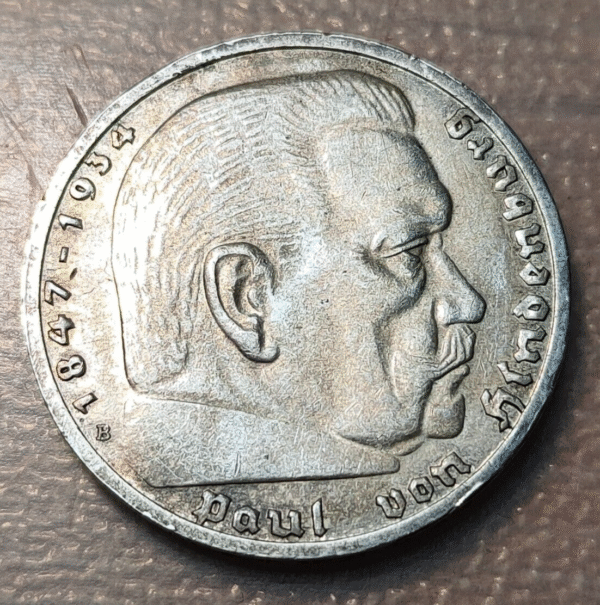 ALEMANIA GERMANY III REICH 5 MARK 5 MARCOS 1939 B EBC - Imagen 2