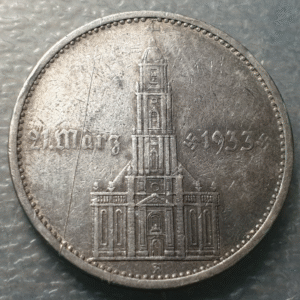 ALEMANIA GERMANY 5 MARK 5 MARCOS 193A4 A CATEDRAL Y LETRAS BC+/MBC- ESCASA