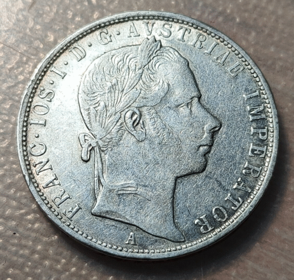 AUSTRIA FRANZ JOSEPH I 1 FLORINT 1 FLORIN 1858 A MBC+/EBC-