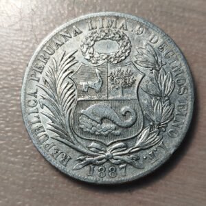 PERU LIMA 1 SOL 1887 TF MBC