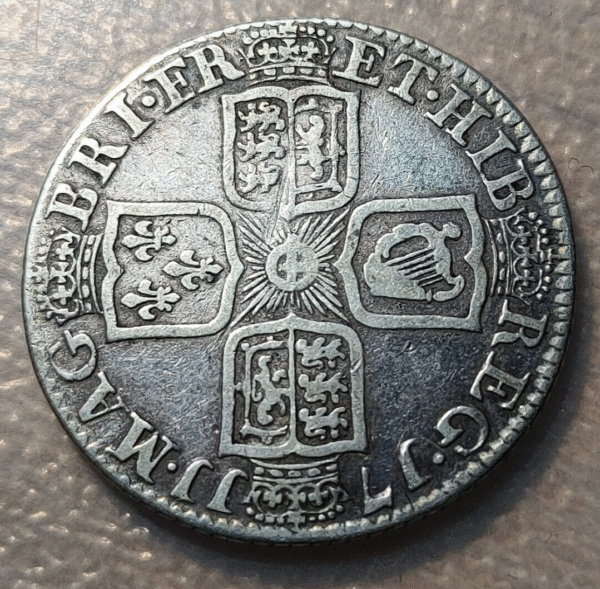 GREAT BRITAIN GRAN BRETAÑA ANNE SHILLING 1711 SPINK 3618 - Imagen 2