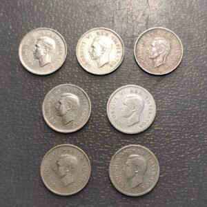 SUDAFRICA SOUTH AFRICA LOTE 7 MONEDAS GEORGE VI 3 PENCE (1938-1944)