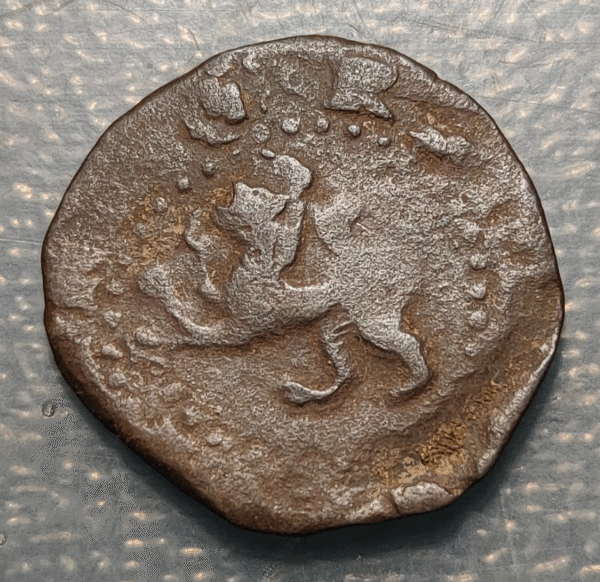 ESPAÑA BURGOS FELIPE II 2 MARAVEDIS S/F (1584-1585) - Imagen 2