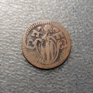 ESTADOS PAPALES PONTIFICIO VATICANO BENEDICTO XIV FERRARA QUATTRINO 1748