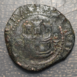 ESPAÑA CUENCA FELIPE II 2 MARAVEDIS S/F (1577-1582)