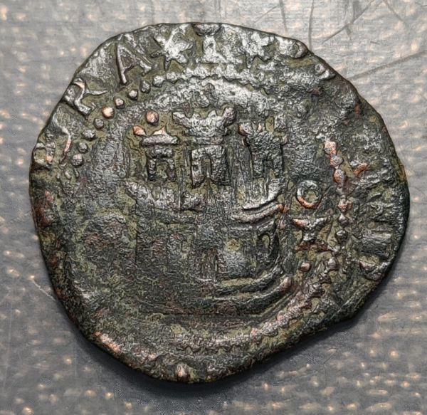 ESPAÑA CUENCA FELIPE II 2 MARAVEDIS S/F (1577-1582)