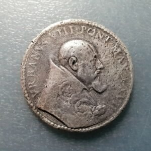 PAPAL STATES VATICAN URBAN VIII SILVER MEDAL 41 mm