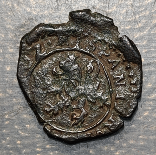 ESPAÑA CUENCA FELIPE III 2 MARAVEDIS 160(2) (2 RECTIFICADO SOBRE UN 7) - Imagen 2