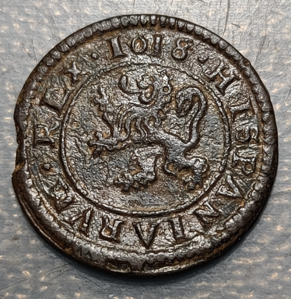 ESPAÑA SEGOVIA FELIPE III 4 MARAVEDIS 1618 - Imagen 2