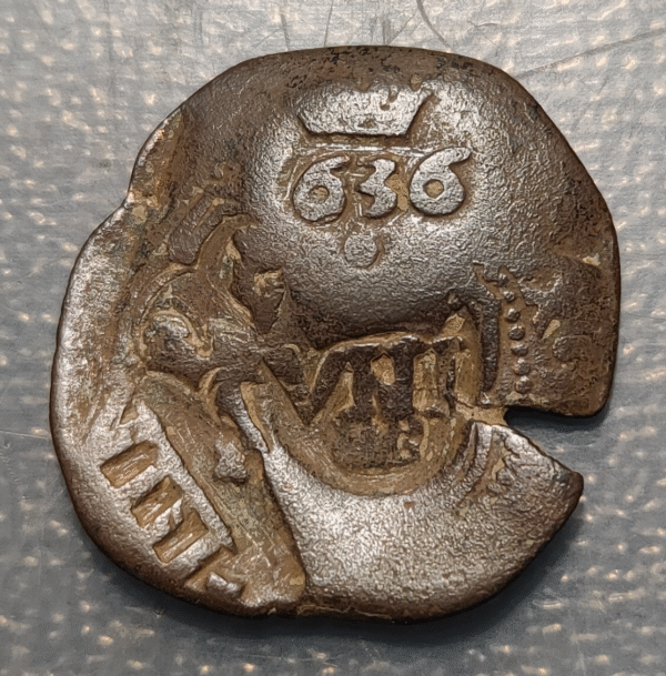ESPAÑA FELIPE IV RESELLO XII MARAVEDIS MADRID 1936 Y VIII MARAVEDIS 1655