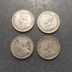 SUDAFRICA SOUTH AFRICA LOTE 4 MONEDAS GEORGE V 3 PENCE (1933-1934-1935-1936)
