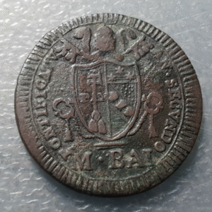 ESTADOS PAPALES PONTIFICIO VATICANO PIO VII 1/2 BAIOCCO 1802 PONIFICATV