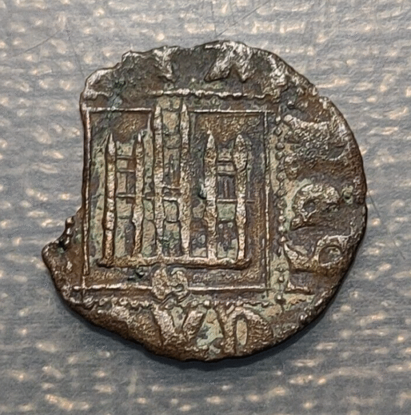 ESPAÑA SPAIN SEVILLA ALFONSO X ÓBOLO S/F SIN FECHA (1252-1284) FALTA EL COSPEL - Imagen 2