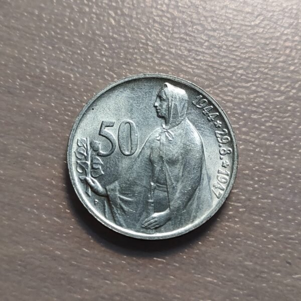 CHECOSLOVAQUIA CZECHOSLOVAKIA 50 KORUN 50 CORONAS 1947 EBC/EBC+ - Imagen 2