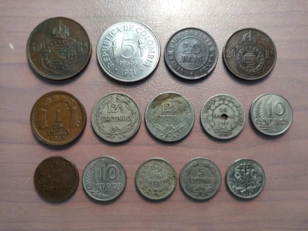 LOTE 14 MONEDAS SUDAMERICA AMERICA DEL SUR SOUTH AMERICA - Imagen 2