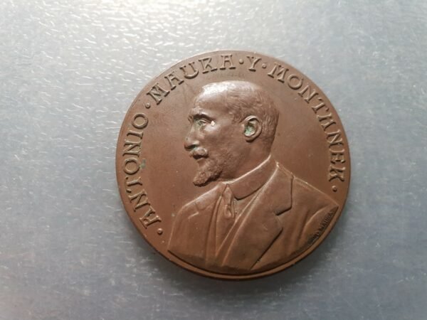 ANTONIO MAURA Y MONTANER JEFE - PRESIDENTE DE GOBIERNO DE ESPAÑA MEDALLA 1917