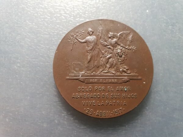 ANTONIO MAURA Y MONTANER JEFE - PRESIDENTE DE GOBIERNO DE ESPAÑA MEDALLA 1917 - Imagen 2