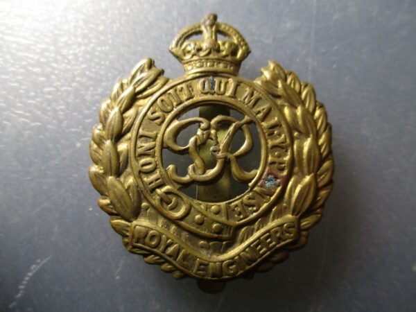 SEGUNDA GUERRA MUND WW2 GRAN BRETAÑA GEORGE VI ROYAL ENGINEERS BADGE DISTINTIVO