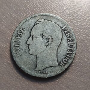 VENEZUELA 5 BOLIVARES 1887