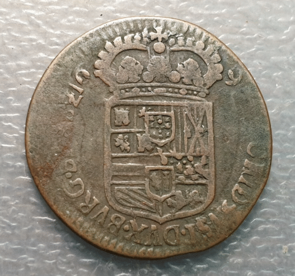 IMPERIO PAISES BAJOS AMBERES CARLOS II OORD - LIARD 169(2)? FECHA NO BIEN VISIBL - Imagen 2