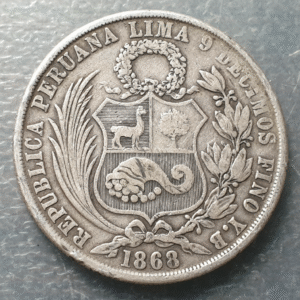 PERU LIMA 1 SOL 1868 YB