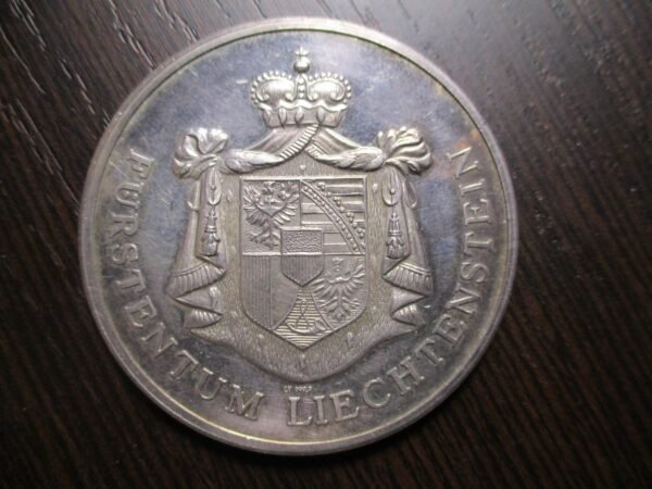 LIECHTENSTEIN PRINCIPADO MEDALLA 50 mm PLATA 999,9 - Imagen 2