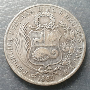 PERU LIMA 1 SOL 1869 YB