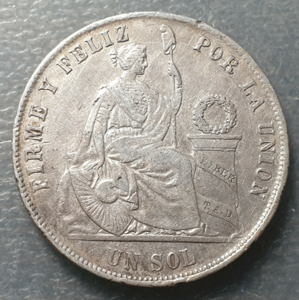 PERU LIMA 1 SOL 1870 YJ - Imagen 2