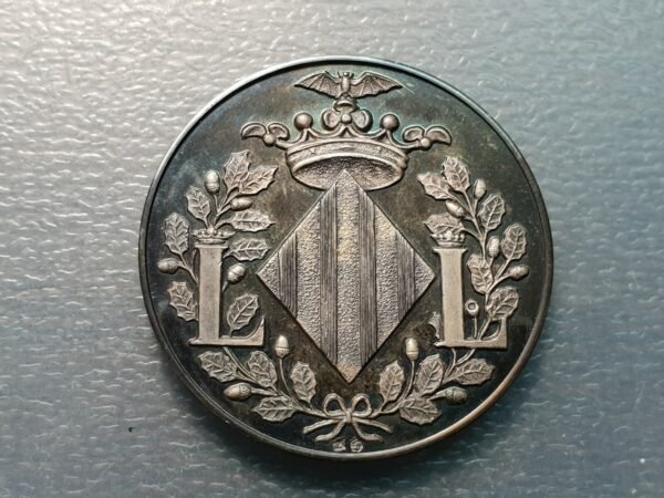 VALENCIA MEDALLA FALLERA MIGUELETE / ESCUDO DE VALENCIA 40 mm PLATA - Imagen 2