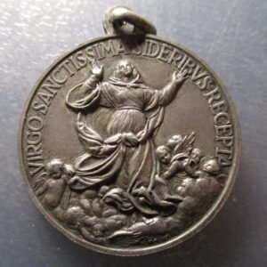 MEDALLA RELIGIOSA PAPA PIO XII /  VIRGEN ENTRE ANGELES