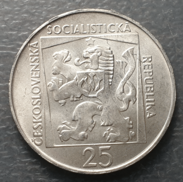 CHECOSLOVAQUIA CZECHOSLOVAKIA 25 KORUN 25 CORONAS 1970 KM-68 SC UNC - Imagen 2