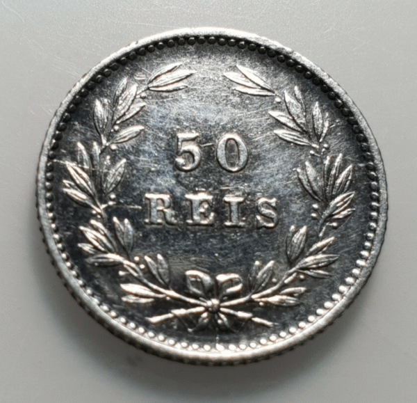 PORTUGAL LUIS I 50 REIS 1880 EBC+ - Imagen 2