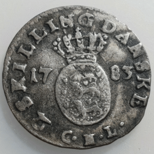 DINAMARCA DENMARK 2 SKILLING 1783 MBC