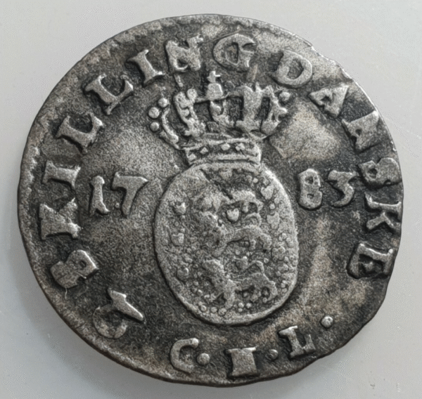 DINAMARCA DENMARK 2 SKILLING 1783 MBC