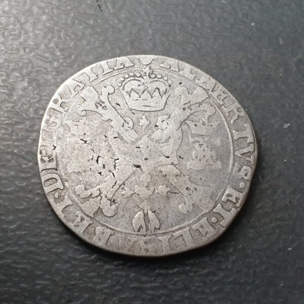 IMPERIO ESPAÑOL PAISES BAJOS BRUSELAS ALBERTO & ISABEL 1/2 PATAGON 1617 13,58 g - Imagen 2