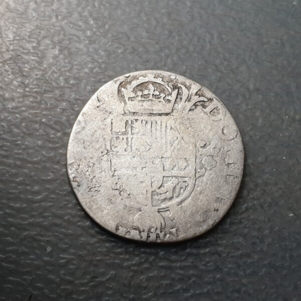 IMPERIO ESPAÑOL PAISES BAJOS DORDRECHT FELIPE II 1/5 FILIPSDAALDER S/F 5,40 g - Imagen 2
