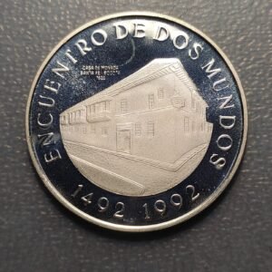 COLOMBIA 10000 PESOS 1991 ENCUENTRO DE DOS MUNDOS 38 mm